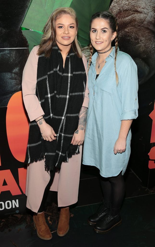 Tara Kinsella and Sarah Kinsella at the Irish premiere screening of Kong: Skull Island at The Savoy Cinema, Dublin (Picture: Brian McEvoy).