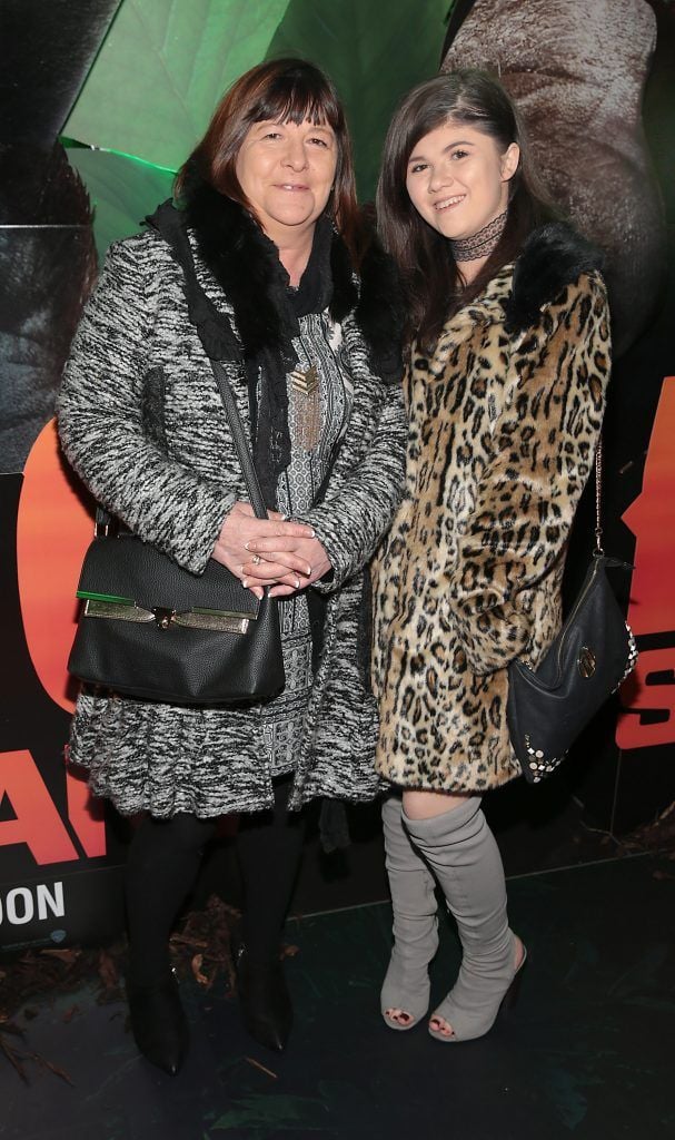 Sandra Kinsella and Emily Kinsella at the Irish premiere screening of Kong: Skull Island at The Savoy Cinema, Dublin (Picture: Brian McEvoy).