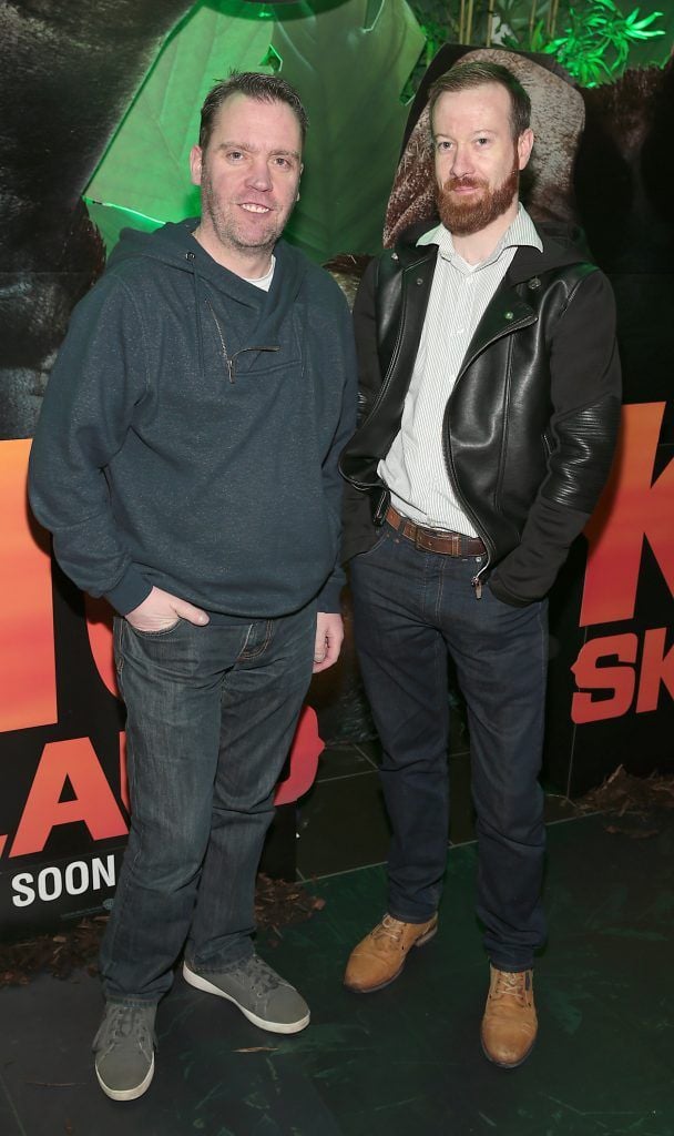 Eoin Quinn and Eamon Tutty at the Irish premiere screening of Kong: Skull Island at The Savoy Cinema, Dublin (Picture: Brian McEvoy).