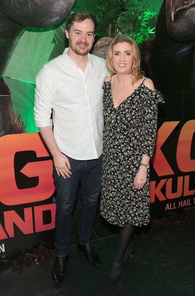 Cormac Moore and Therese Ryan at the Irish premiere screening of Kong: Skull Island at The Savoy Cinema, Dublin (Picture: Brian McEvoy).
