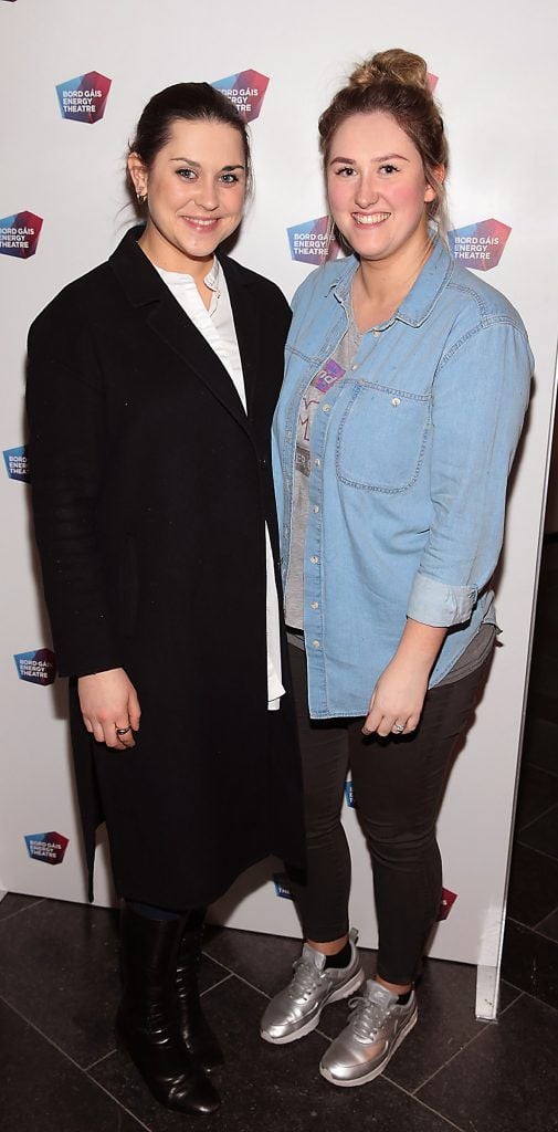 Jo Linehan and Aisling Keenan at the opening night of the musical 'The Wedding Singer' at the Bord Gais Energy Theatre, Dublin (Picture:Brian McEvoy).