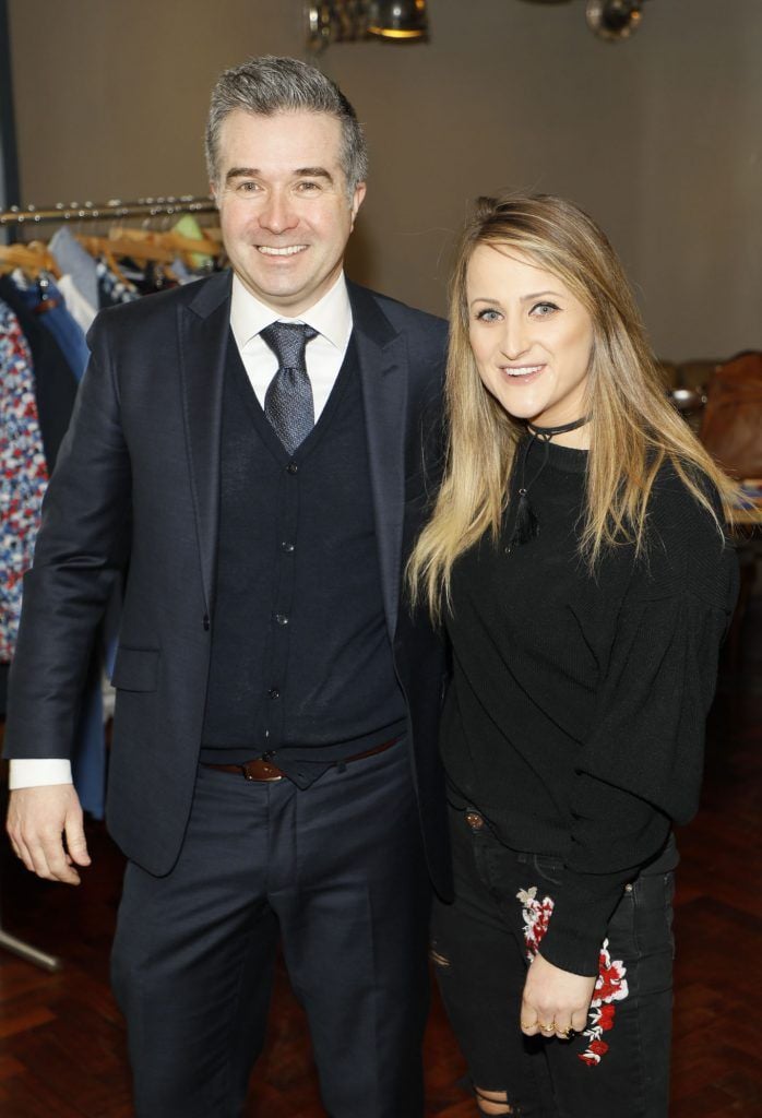 Alan Kelly and Justine King at the launch of the AVOCA Spring Summer 2017 Collection at their Rathcoole Store-photo Kieran Harnett