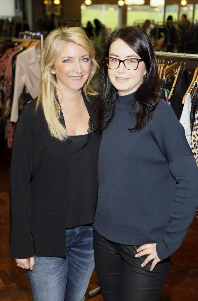 Mandy Haslett and Lynne Foran  at the launch of the AVOCA Spring Summer 2017 Collection at their Rathcoole Store-photo Kieran Harnett