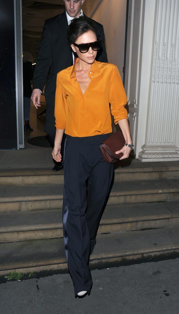 Victoria Beckham leaving her shop on Dover Street on 08 Mar 2017 (Photo by Will Alexander/WENN.com)