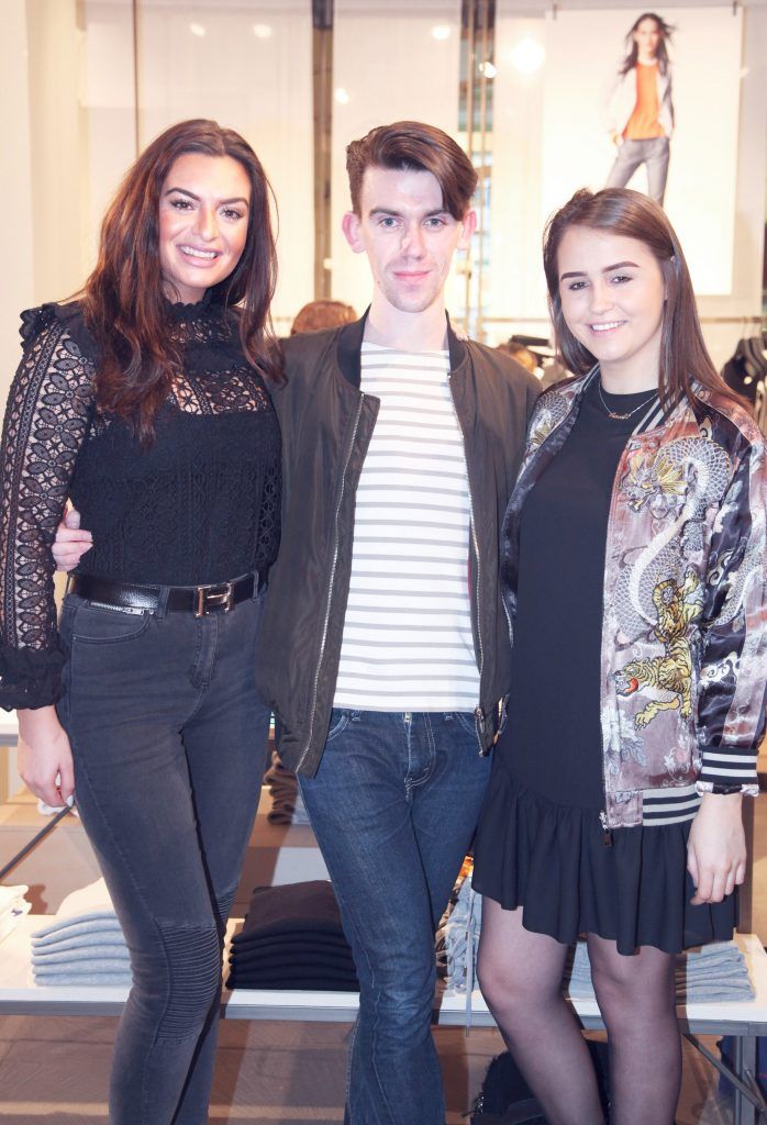 Lisa Nolan, Daniel Bower and Sarah McCarthy at the Benetton Spring 17 event.  Guests were treated to the stunning new Spring 2017 Collection along with the Irish launch of the Menswear line from international fashion house, Benetton.