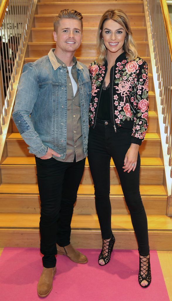 Brian Ormond and Pippa O Connor at the opening of the POCO by Pippa bespoke pop up denim store in Dundrum Town Centre, Dublin (Picture by Brian McEvoy).