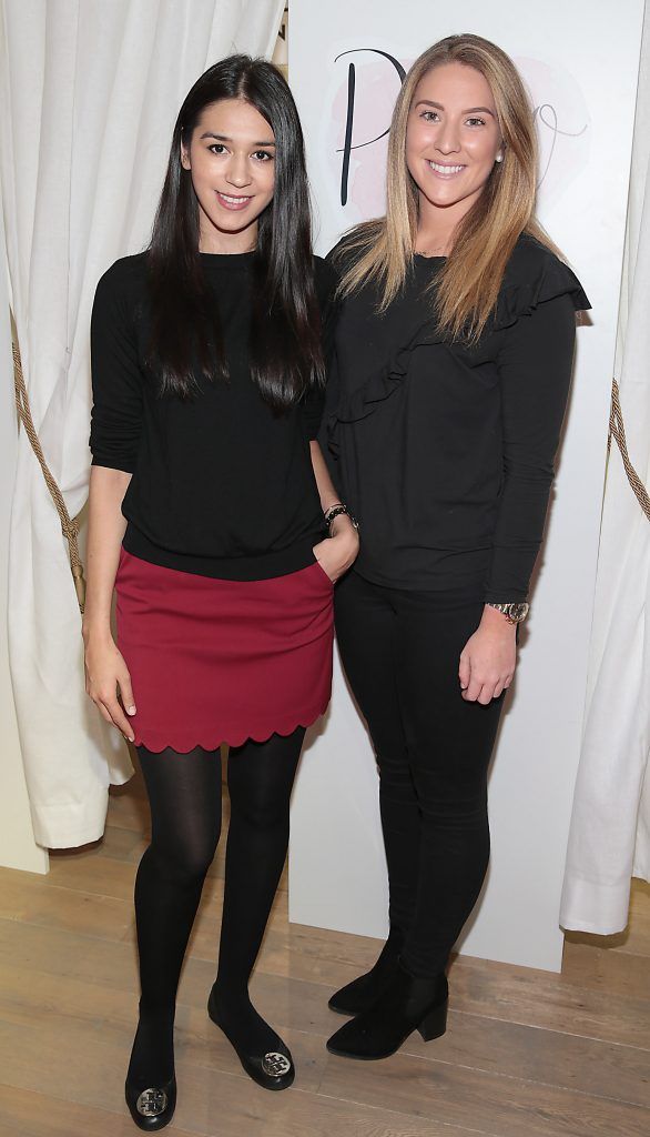 Julie Husman and Ingrid Mansfield at the opening of the POCO by Pippa bespoke pop up denim store in Dundrum Town Centre, Dublin (Picture by Brian McEvoy).
