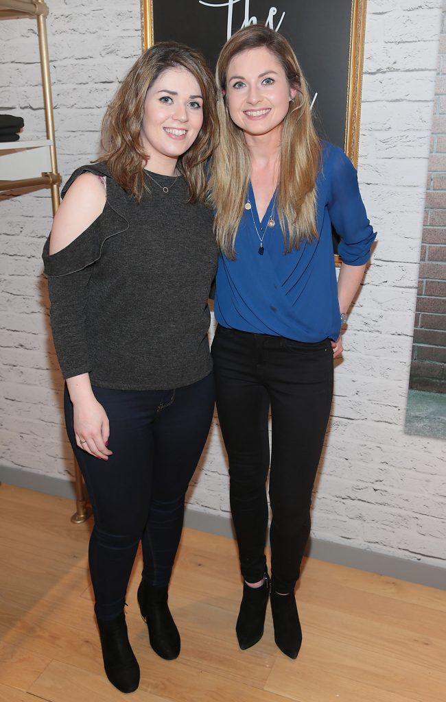 Anne Marie Gaughran and Ciara Gaughran at the opening of the POCO by Pippa bespoke pop up denim store in Dundrum Town Centre, Dublin (Picture by Brian McEvoy).