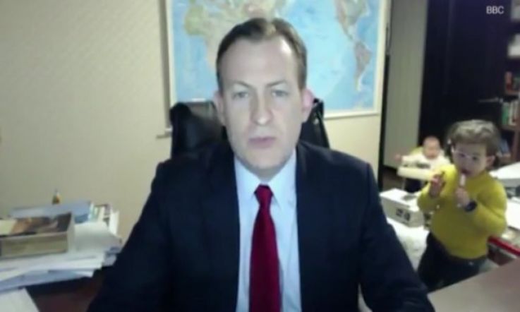 Live BBC interview gets interrupted by little kids and this is the best thing you'll see today
