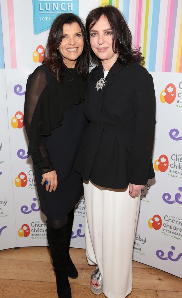 Ali Hewson and Morah Ryan at Liz and Noel's Chernobyl Lunch in Fire Restaurant, Mansion House on Dawson Street, Dublin (Photo by Brian McEvoy).