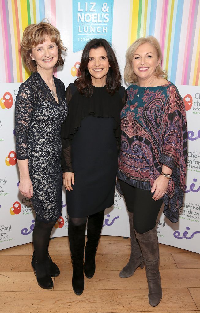 Adi Roche, Ali Hewson and Liz O Donnell at Liz and Noel's Chernobyl Lunch in Fire Restaurant, Mansion House on Dawson Street, Dublin (Photo by Brian McEvoy).