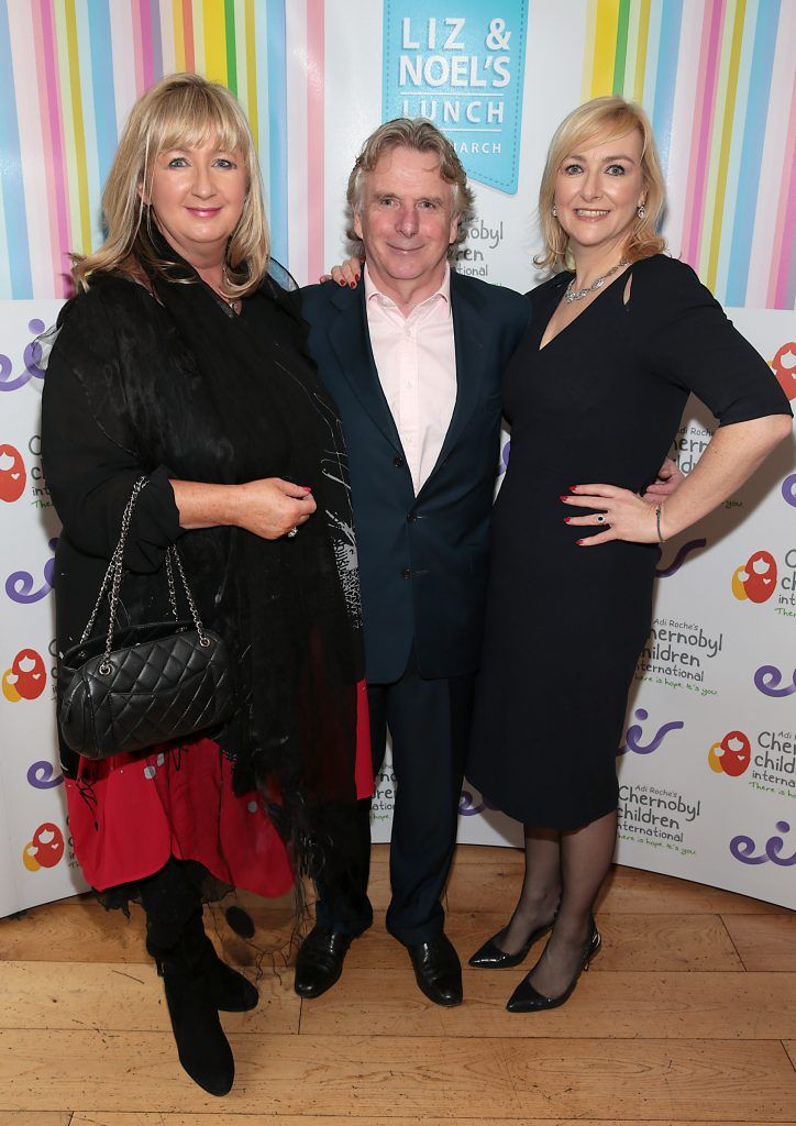 Anne O Neill, Paschal Conroy and Suzanne Cashman at Liz and Noel's Chernobyl Lunch in Fire Restaurant, Mansion House on Dawson Street, Dublin (Photo by Brian McEvoy).