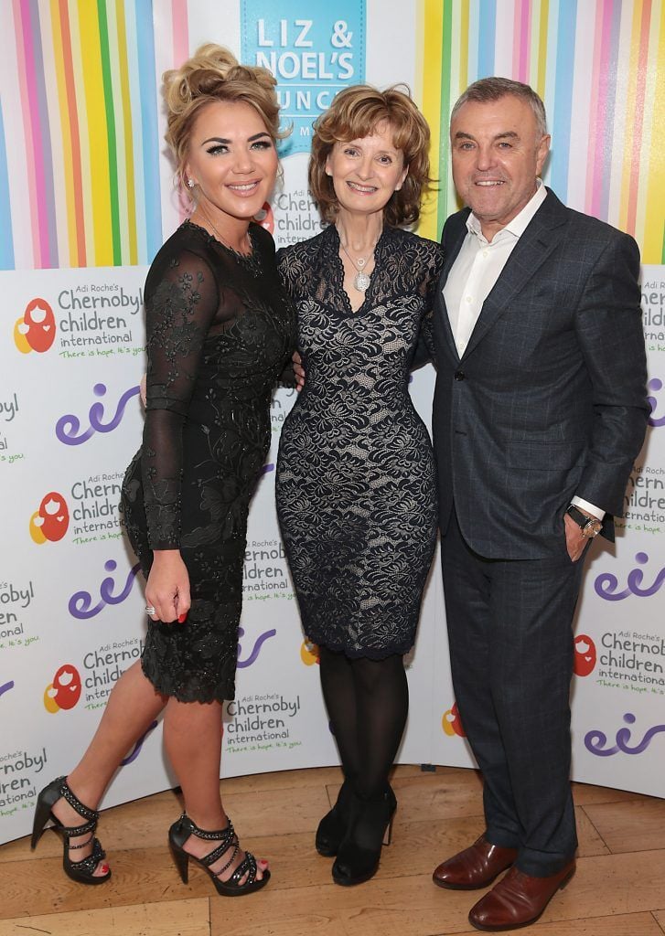 Julie Shynkarenka, Adi Roche and Bill McCabe at Liz and Noel's Chernobyl Lunch in Fire Restaurant, Mansion House on Dawson Street, Dublin (Photo by Brian McEvoy).