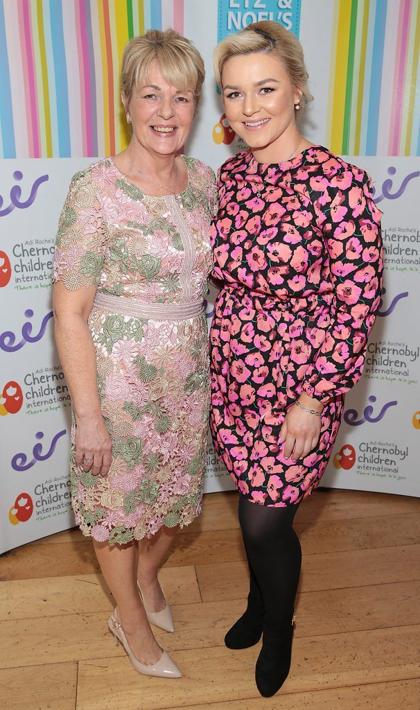 Deirdre Walsh and Hillary Walsh at Liz and Noel's Chernobyl Lunch in Fire Restaurant, Mansion House on Dawson Street, Dublin (Photo by Brian McEvoy).