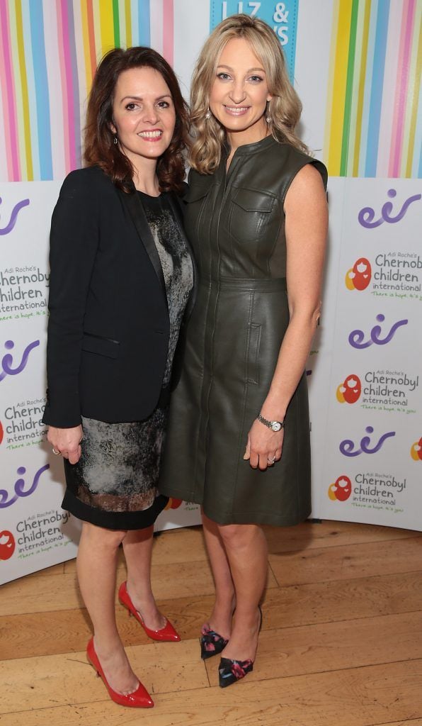 Rhona Abbey and Renata Murphy at Liz and Noel's Chernobyl Lunch in Fire Restaurant, Mansion House on Dawson Street, Dublin (Photo by Brian McEvoy).