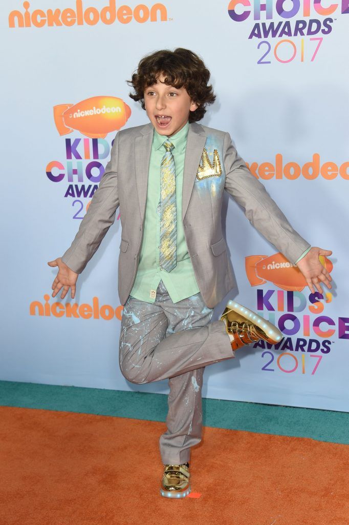 Actor August Maturo arrives for the 30th Annual Nickelodeon Kids' Choice Awards, March 11, 2017, at the Galen Center on the University of Southern California campus in Los Angeles.  (Photo by VALERIE MACON/AFP/Getty Images)
