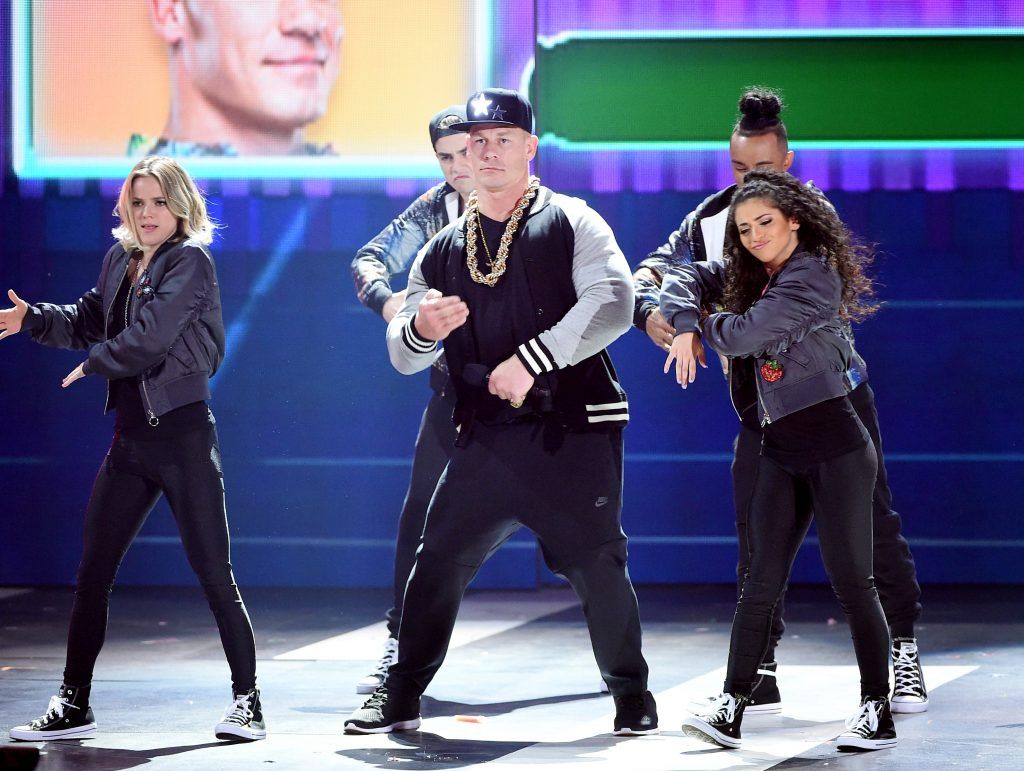 Host John Cena performs onstage at Nickelodeon's 2017 Kids' Choice Awards at USC Galen Center on March 11, 2017 in Los Angeles, California.  (Photo by Kevin Winter/Getty Images)