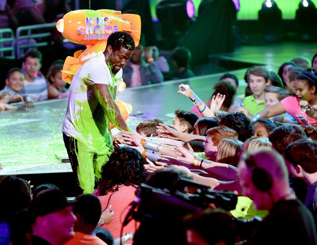 Actor Kevin Hart onstage at Nickelodeon's 2017 Kids' Choice Awards at USC Galen Center on March 11, 2017 in Los Angeles, California.  (Photo by Kevin Winter/Getty Images)