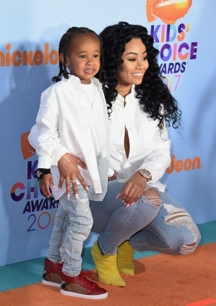 Model Blac Chyna (R) and Dream Renee Kardashian arrive for the 30th Annual Nickelodeon Kids' Choice Awards, March 11, 2017, at the Galen Center on the University of Southern California campus in Los Angeles. (Photo by VALERIE MACON/AFP/Getty Images)