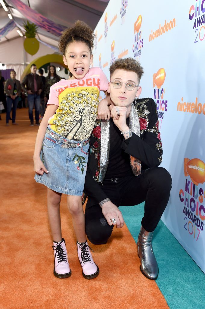 Recording artist Machine Gun Kelly (R) and Casie Colson Baker at Nickelodeon's 2017 Kids' Choice Awards at USC Galen Center on March 11, 2017 in Los Angeles, California.  (Photo by Emma McIntyre/Getty Images)