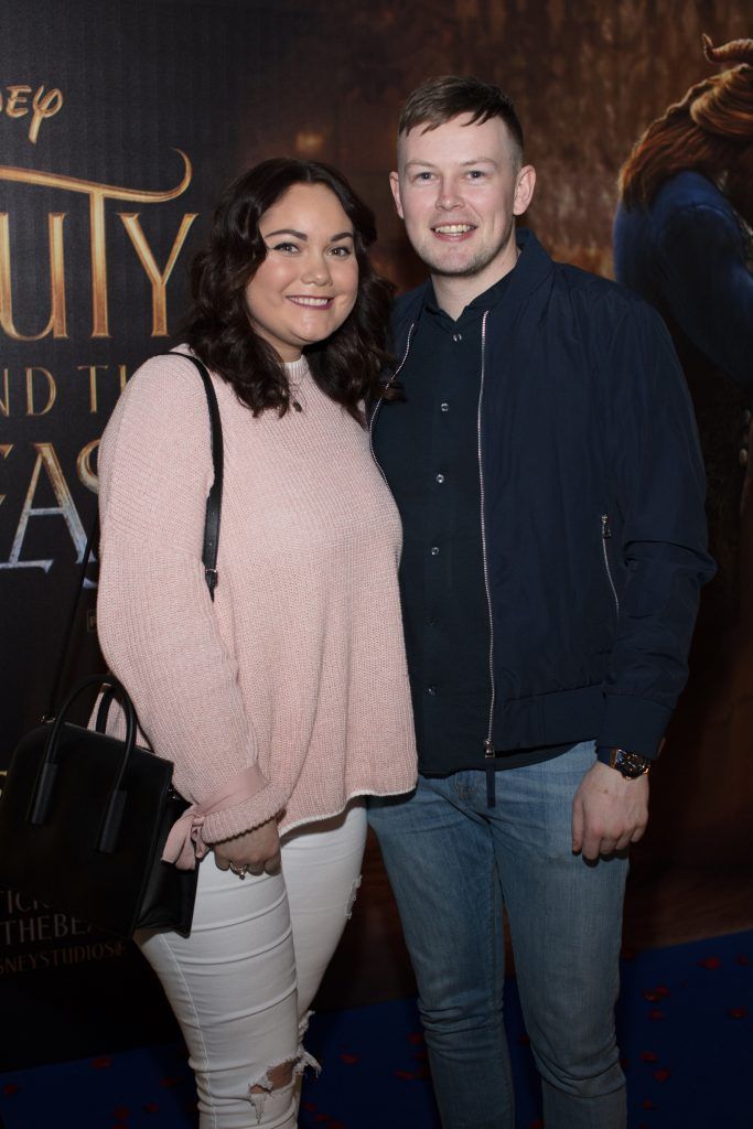 Grace Mongey and Chris Gernon pictured at the special preview screening of Disney’s Beauty and the Beast at the Light House Cinema Dublin. Opens nationwide March 17th. Photo: Anthony Woods.