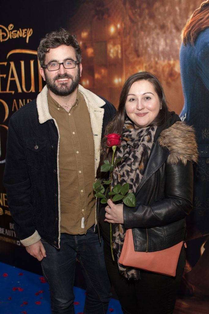 Patrick Kavanagh and Laura Denning  at the special preview screening of Disney's Beauty and the Beast at the Light House Cinema Dublin. Photo: Anthony Woods.
