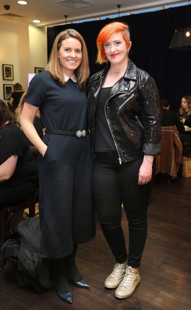 Pictured at the Kiehls and Arnotts supper launch event of Midnight Recovery Botanical Cleansing Oil held at Clodagh's Kitchen were (LtoR) Sarah Williams and Ciara Allen. The highly anticipated launch of Midnight Recovery Botanical Cleansing Oil takes place from March 19th. Photo: Sasko Lazarov/Photocall Ireland
