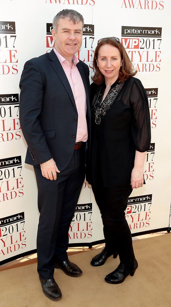 Peter O Rourke and Jenny McDermott  pictured at the launch of the Peter Mark VIP Style Awards 2017 at the Marker Hotel, Grand Canal Square, Dublin. Pictures by Brian McEvoy.