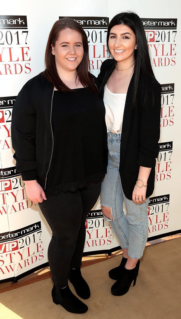 Michelle Dardis and Pippa Doyle pictured at the launch of the Peter Mark VIP Style Awards 2017 at the Marker Hotel, Grand Canal Square, Dublin. Pictures by Brian McEvoy.