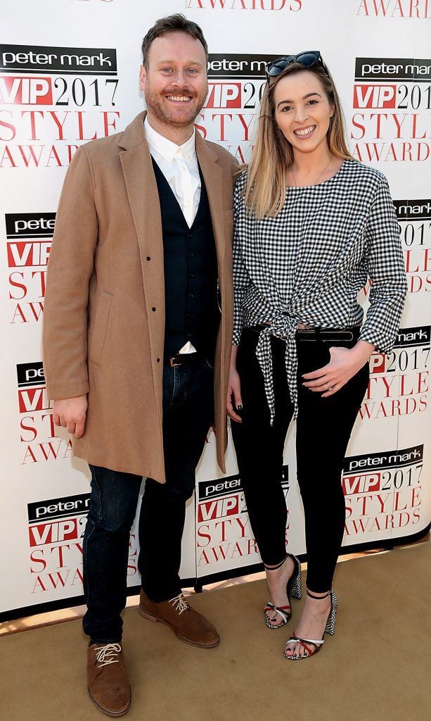 John Harvey and Lisa Hutchinson pictured at the launch of the Peter Mark VIP Style Awards 2017 at the Marker Hotel, Grand Canal Square, Dublin. Pictures by Brian McEvoy.