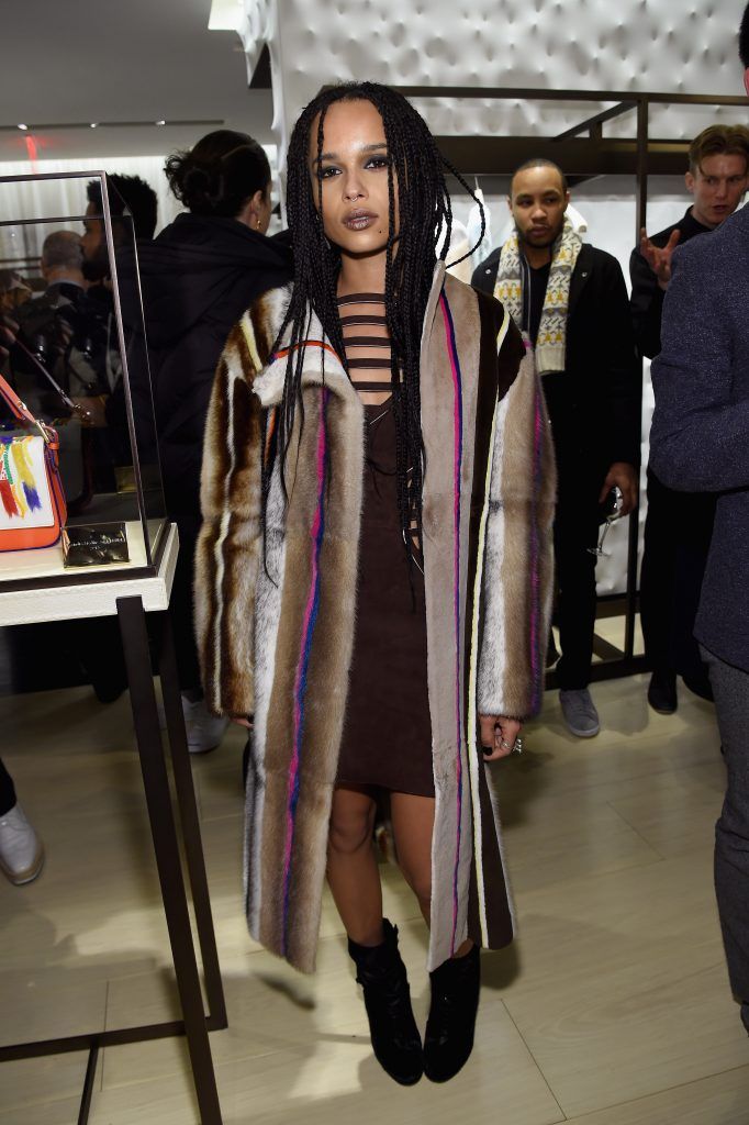 Zoe Kravitz attends FENDI celebrates the opening of the New York flagship store on February 13, 2015 in New York City.  (Photo by Jamie McCarthy/Getty Images for FENDI)