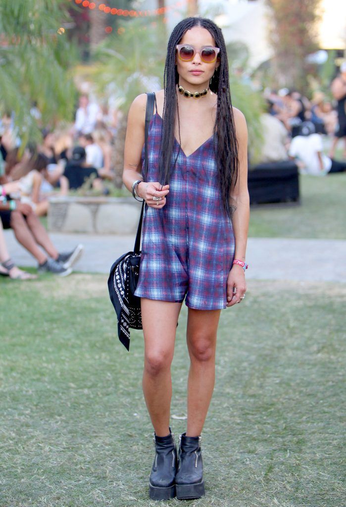 Zoe Kravitz attends Coachella wearing Marc by Marc Jacobs sunglasses on April 11, 2015 in Palm Springs, California.  (Photo by Rachel Murray/Getty Images for Marc by Marc Jacobs / Safilo)