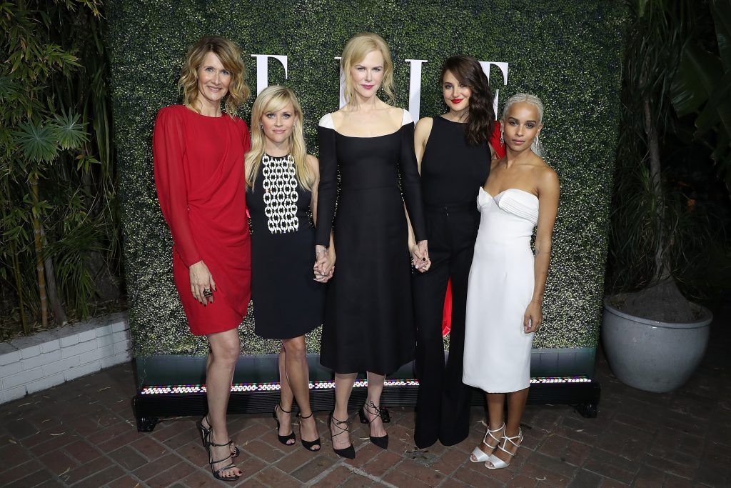 Laura Dern, Reese Witherspoon, Nicole Kidman, Shailene Woodley and Zoe Kravitz attend the ELLE's Annual Women In Television Celebration 2017 - Red Carpet at Chateau Marmont on January 14, 2017 in Los Angeles, California.  (Photo by Jonathan Leibson/Getty Images for ELLE)