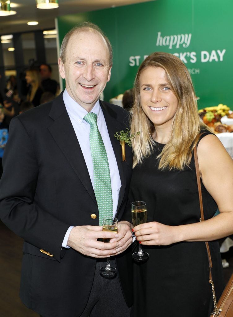 Con and Claudine Murphy at the St. Patrick's Day Festival VIP Breakfast proudly sponsored by Marks & Spencer at the Rooftop Cafe in M&S Grafton Street. Photo by Kieran Harnett