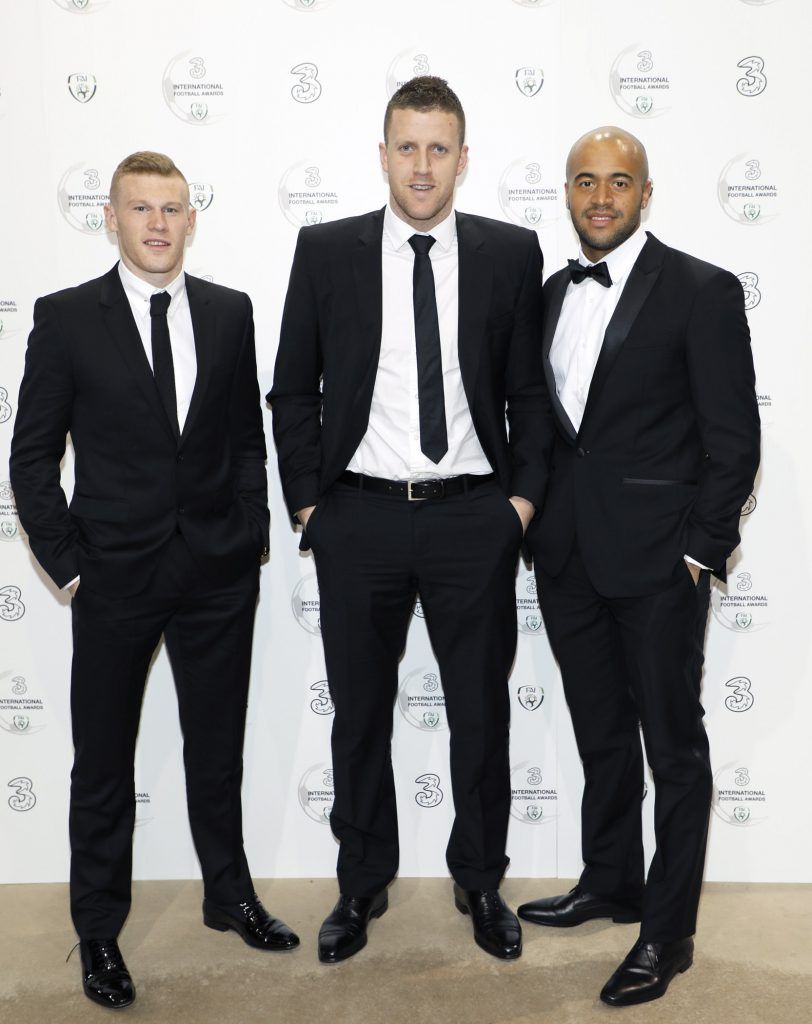 Doyle and Darren Randolf at the Three FAI International Football Awards 2017 held in RTE-photo Kieran Harnett