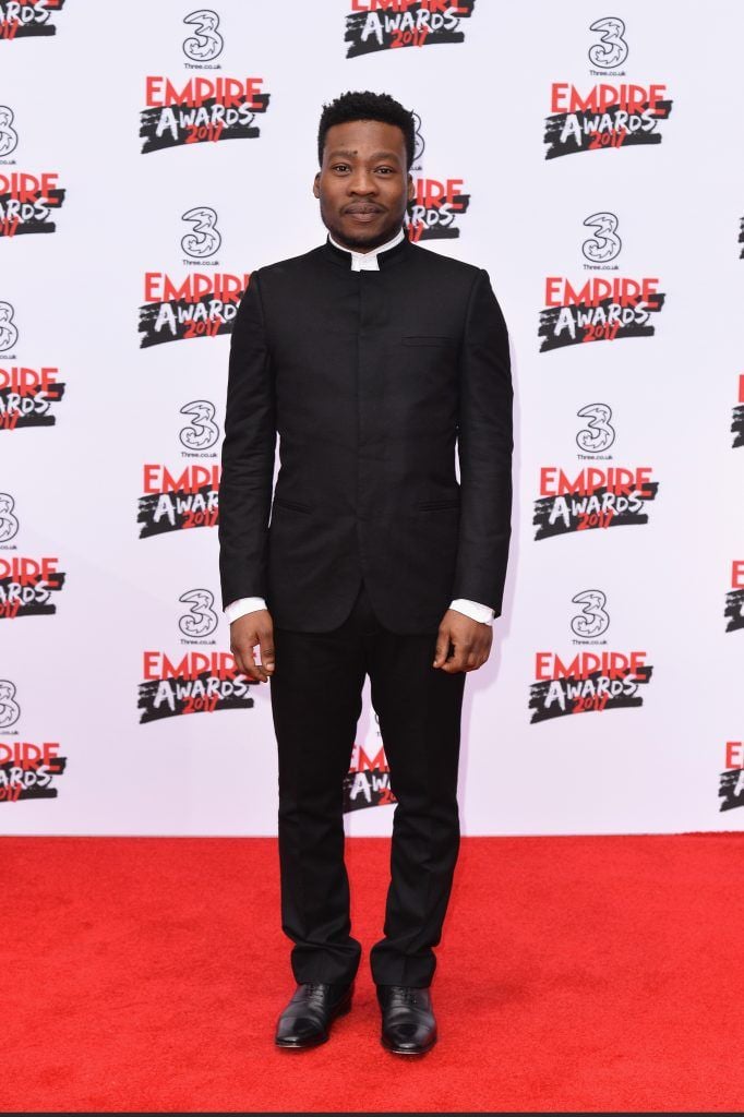Actor Fisayo Akinade attends the THREE Empire awards at The Roundhouse on March 19, 2017 in London, England.  (Photo by Jeff Spicer/Getty Images)