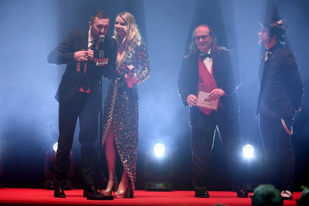 Ralph Ineson and Anya-Taylor Joy win the Best Horror award for the film The Witch during the THREE Empire awards at The Roundhouse on March 19, 2017 in London, England.  (Photo by Ian Gavan/Getty Images)
