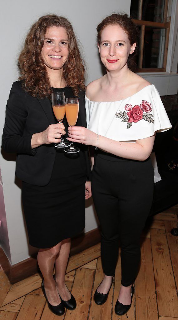 Gillian Hamill and Cecilia Fava at the Bulmers Revolution, the unveiling of the new look Bulmers Original Irish Cider at Fade Street Social, Dublin. Pictures: Brian McEvoy