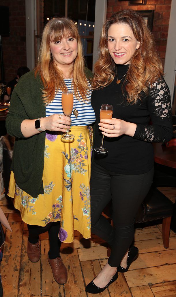 Matalie Courtney Marquez and Jess O Sullivan at the Bulmers Revolution, the unveiling of the new look Bulmers Original Irish Cider at Fade Street Social, Dublin. Pictures: Brian McEvoy