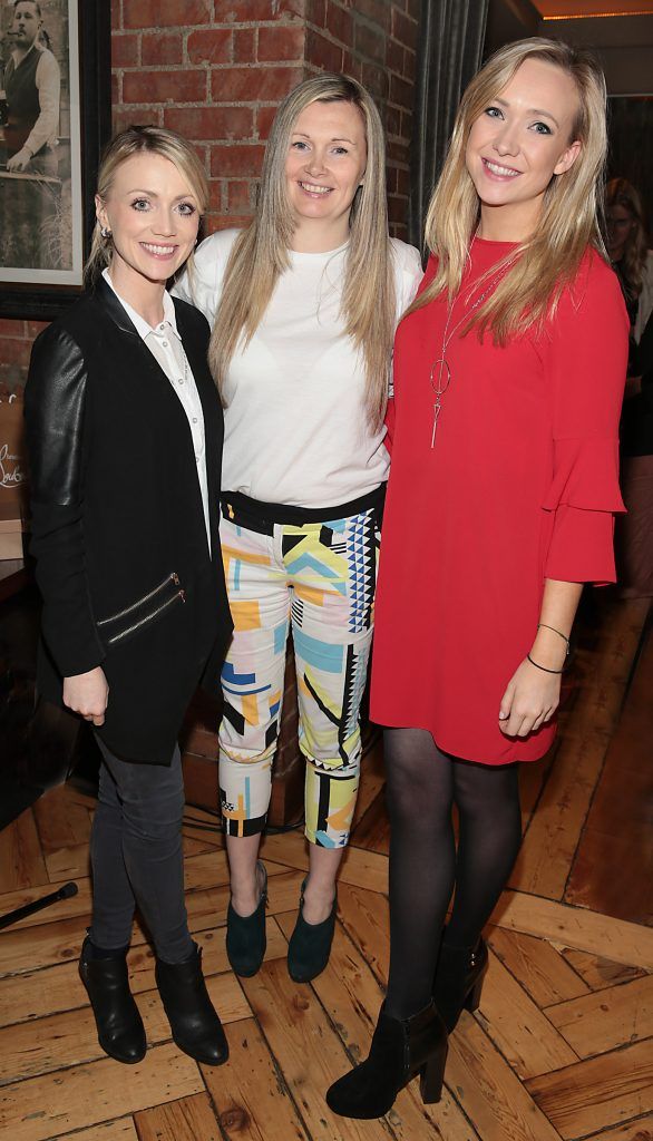 Fiona Cullen, Belinda Kelly and Lorna Danaher at the Bulmers Revolution, the unveiling of the new look Bulmers Original Irish Cider at Fade Street Social, Dublin. Pictures: Brian McEvoy