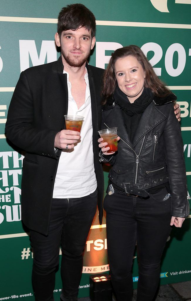 Adam Weafer and Rebecca Myles pictured at the Jameson Bow St Sessions at The Academy, Dublin. Nathaniel Rateliff and the Night Sweats headlined the night, with Irish acts All Tvvins and Brian Deady also on the bill. Pictures by Brian McEvoy