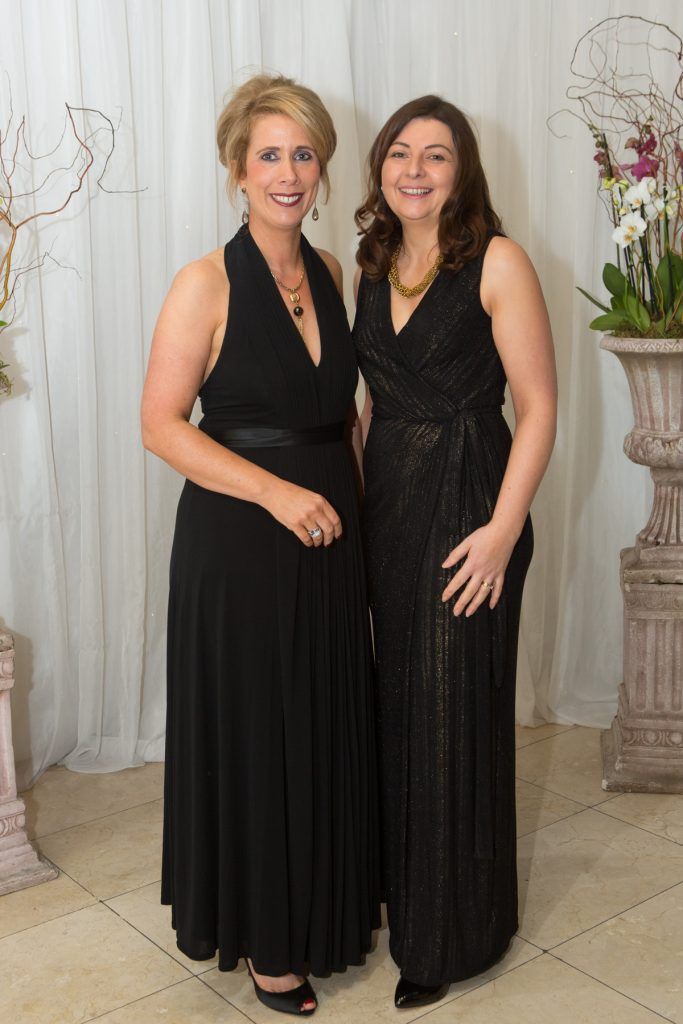 Cathy Melia, Glenlo Abey Hotel and Eimear Killian, Brasserie on the Corner pictured at the Galway Hospitality Industry Ball 2017 which honoured Connacht Rugby head coach Pat Lam at the Galway Bay Hotel. Photo Martina Regan