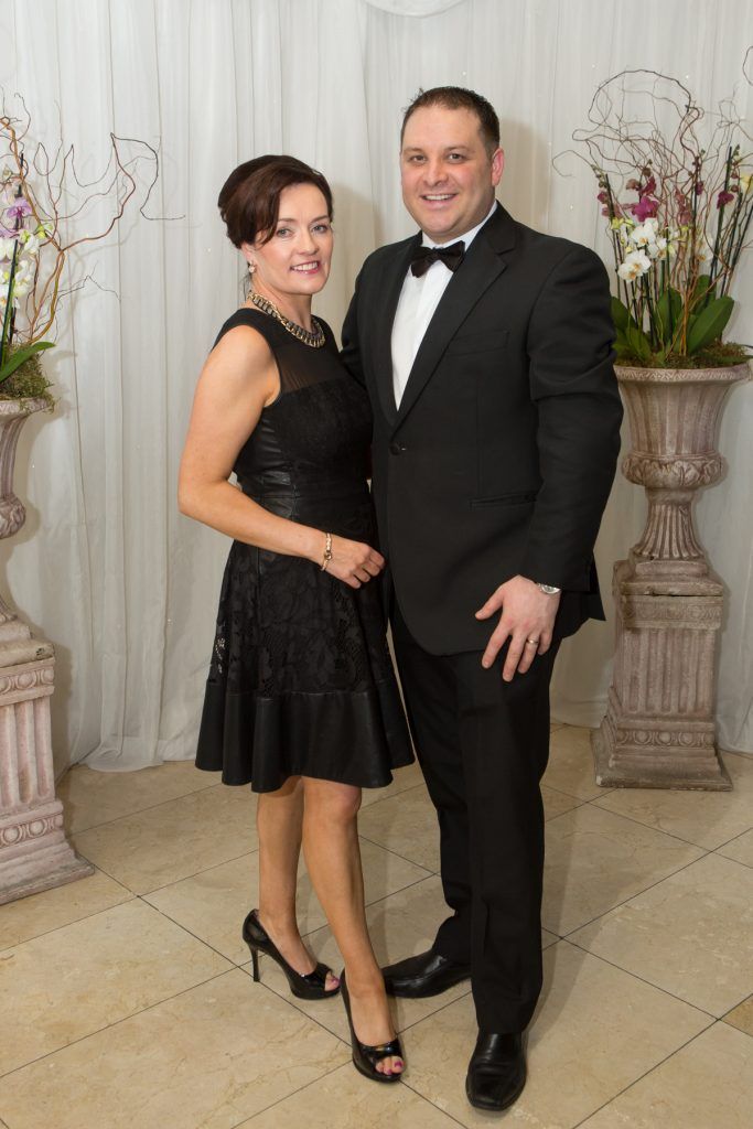 Patricia Mannion and Alan Hynes, GM, Galway Bay Hotel pictured at the Galway Hospitality Industry Ball 2017 which honoured Connacht Rugby head coach Pat Lam at the Galway Bay Hotel. Photo Martina Regan