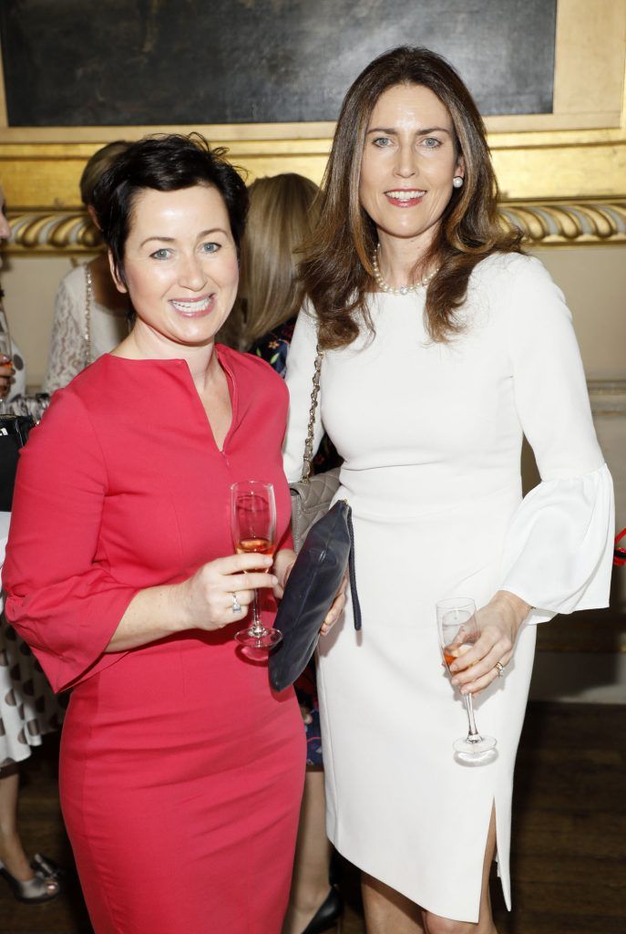 Corinna Knaggs and Grainne King at the Respect Queen Of Hearts Charity Lunch at Carton House-photo Kieran Harnett