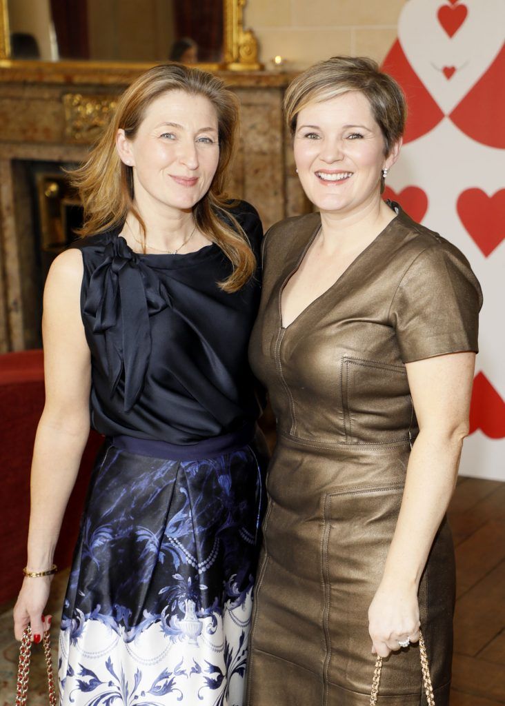 Fiona Boden and Jennifer Skelton at the Respect Queen Of Hearts Charity Lunch at Carton House-photo Kieran Harnett