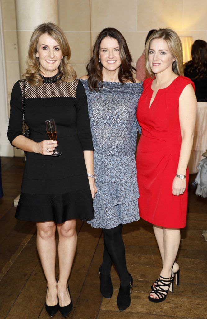Nikki Carroll, Siobhan Glennon Harris and Sinead Corley at the Respect Queen Of Hearts Charity Lunch at Carton House-photo Kieran Harnett