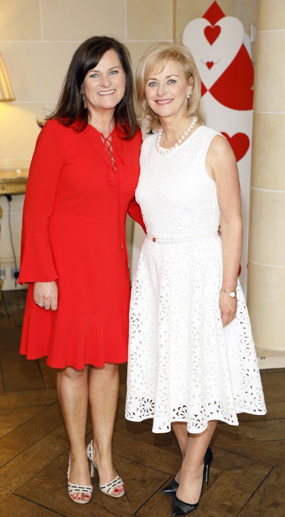 Siobhan Howley and Grainne Potterton at the Respect Queen Of Hearts Charity Lunch at Carton House-photo Kieran Harnett