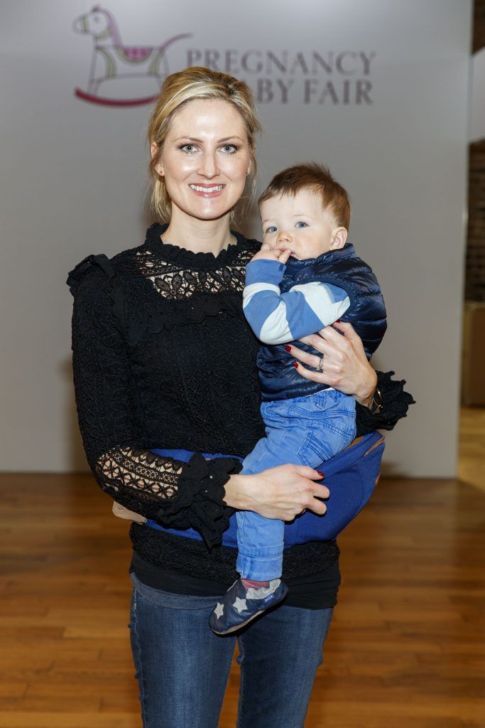 Sarah Richard-Lantry and son Harry (1) pictured at the Pregnancy and Baby Fair exclusive preview event ahead of the 2017 Fair which takes place in the RDS on Saturday and Sunday the 1st and 2nd of April 2017. Picture by Andres Poveda