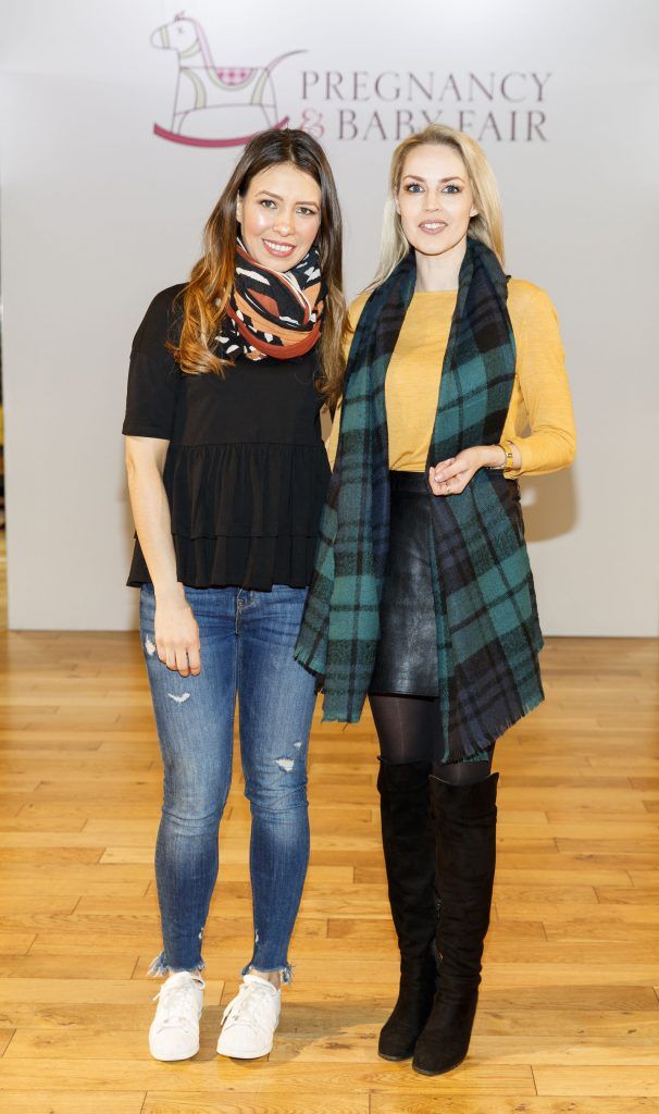 Ursula Walsh and Angela Mahon pictured at the Pregnancy and Baby Fair exclusive preview event ahead of the 2017 Fair which takes place in the RDS on Saturday and Sunday the 1st and 2nd of April 2017. Picture by Andres Poveda