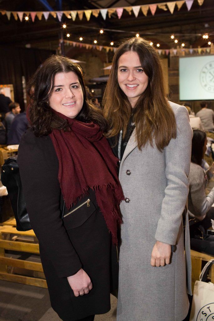 Caoimhe Butler and Lilly Kileen pictured at the launch of Strong Roots #KeepDigging - Adventures of a Food Truck campaign, which took place in the unique setting of the Fruit, Vegetable and Flower Market on Mary's Lane on 22/3/17. Photo by Richie Stokes